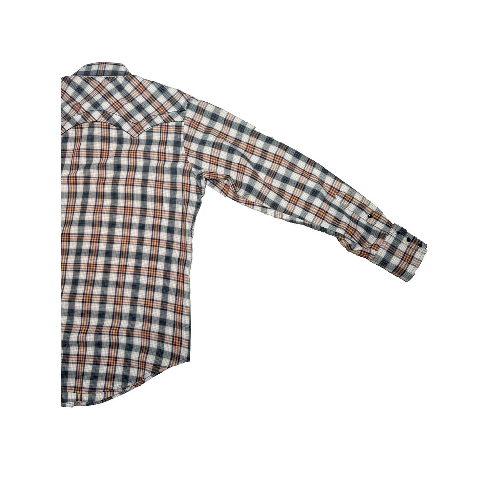 Vintage Wrangler Western Pearl Snap Shirt Plaid Cowboy Mens M - Picture 11 of 16